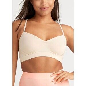 Yummie Audrey Wire-Free Unlined Sz M Bralette SoftServe Nude Beige